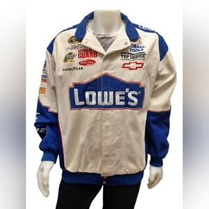 Nascar Chase Authentics Lowes Race Jacket EUC Blue White Size XL